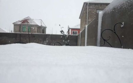 Bu ərazilərə qar yağdı - HAVA