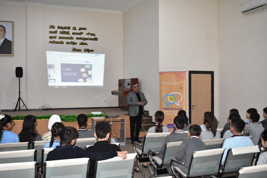 ““Ünsiyyət klubu” – şagirdlərin nitqinin inkişafına dəstək” layihəsinin təlimləri keçirilir