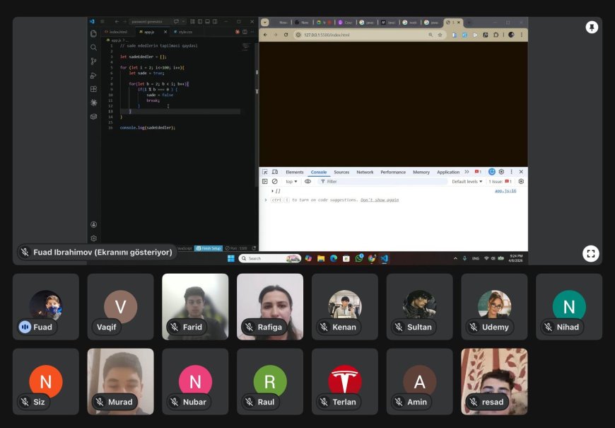 “Udemy ilə Proqramlaşdırmaya İlk Addım” qrant layihəsi çərçivəsində təlimlər davam edir